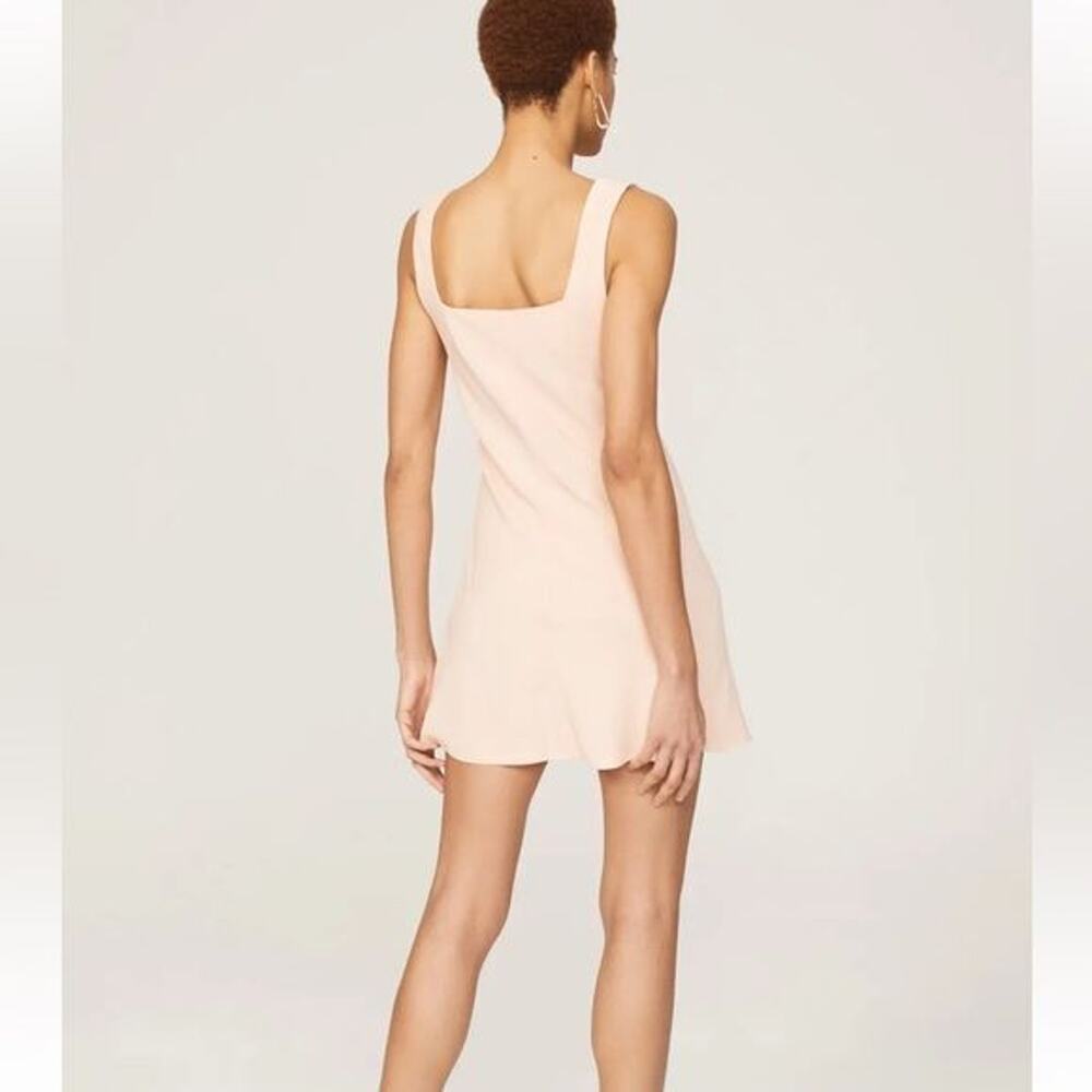 RTR Marina MosconeDiamond Inlay Dress Mini Sleeveless Blush Pink Sz 8 ruched - Picture 2 of 7